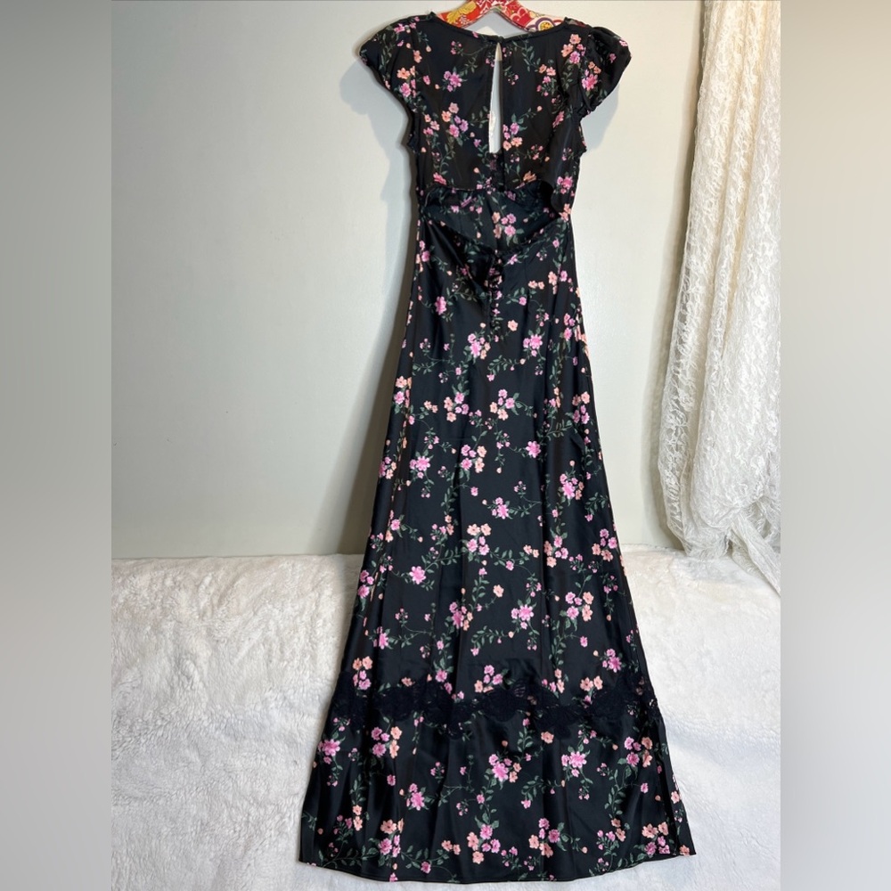 Free People Butterfly Babe Lace Polka Dot Maxi Dress S - Picture 7 of 7